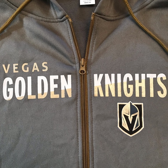 Las Vegas Golden Knights Hockey Fleece Hoodie Jacket Adult Large Grey Zip Up - Picture 6 of 11